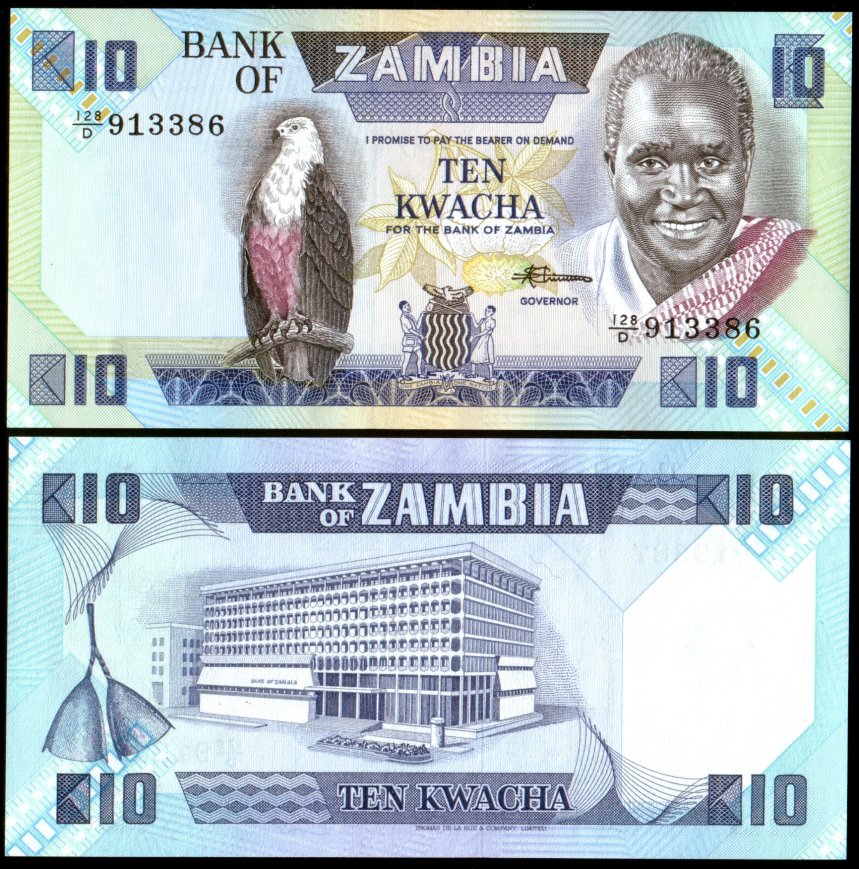 Zambia 1980 - 10 kwacha UNC
